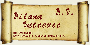 Milana Vulčević vizit kartica